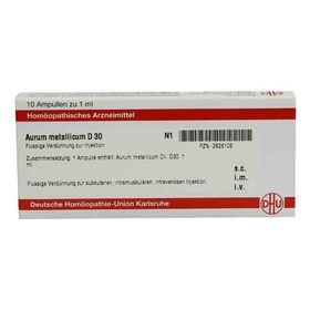 Aurum Metallicum D 30 Ampullen (10X1 ml) – PZN 2826106 из Германии