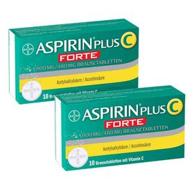 Aspirin plus C forte 800 mg/480 mg Brausetabletten (2x10 stk) – PZN 8100038 из Германии