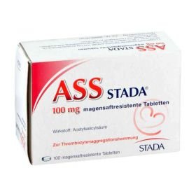 Ass Stada 100 mg magensaftresistente Tabletten (100 stk) – PZN 10544066 из Германии