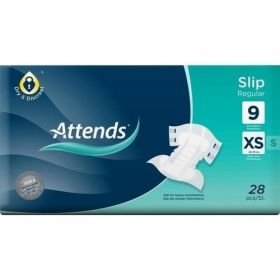 ATTENDS Slip Regular 9 extra small, 28 ST – PZN 2522493 из Германии