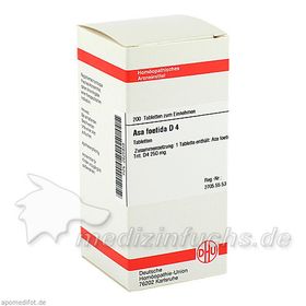 ASA FOETIDA D 4, 200 ST – PZN 2625939 из Германии