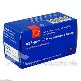 ASS-gamma 75mg Tabletten, 100 ST – PZN 2859672 из Германии