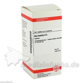 ASA FOETIDA D 6, 200 ST – PZN 2894036 из Германии