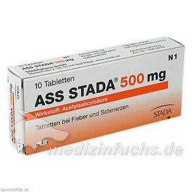 ASS STADA 500mg Tabletten, 10 ST – PZN 3366167 из Германии