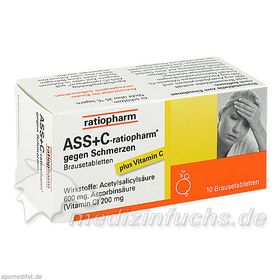 ASS+C-ratiopharm gegen Schmerzen, 10 ST – PZN 3429991 из Германии