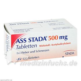 ASS STADA 500mg Tabletten, 100 ST – PZN 3435394 из Германии