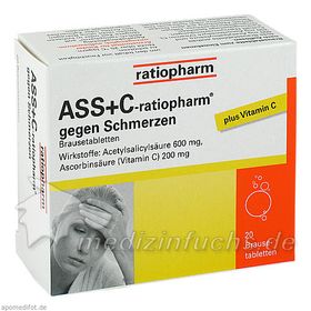 ASS + C-ratiopharm gegen Schmerzen, 20 ST – PZN 3435448 из Германии