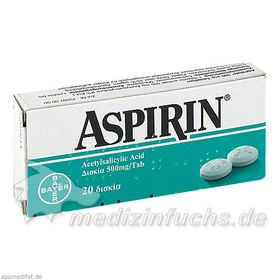 Aspirin 500mg Tabletten, 20 ST – PZN 3628124 из Германии