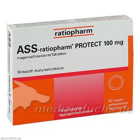 ASS-ratiopharm PROTECT 100mg, 50 ST – PZN 6718626 из Германии