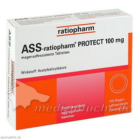 ASS-ratiopharm PROTECT 100mg, 100 ST – PZN 6718649 из Германии