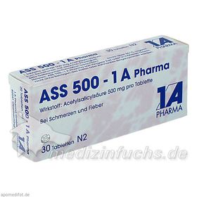 ASS 500-1A Pharma, 30 ST – PZN 8612429 из Германии