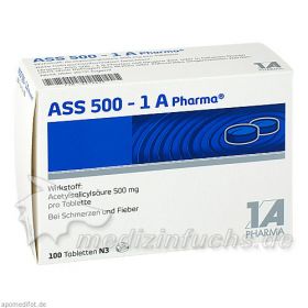 ASS 500-1A Pharma, 100 ST – PZN 8612435 из Германии