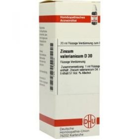 Zincum Valerianicum D 30 Dilution (20 ml) – PZN 1789308 из Германии