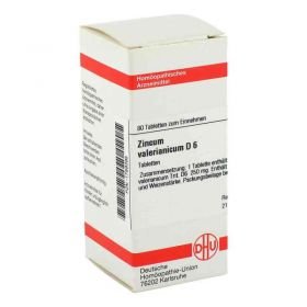 Zincum Valerianicum D 6 Tabletten (80 stk) – PZN 1789395 из Германии