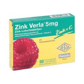Zink Verla 5 mg Lutschtabletten  Himbeere (50 stk) – PZN 2485941 из Германии
