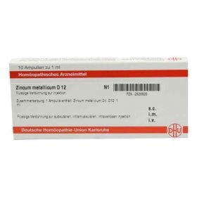 Zincum Metallicum D 12 Ampullen (10X1 ml) – PZN 2828826 из Германии