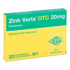 Zink Verla OTC 20mg (20 stk) – PZN 3000526 из Германии