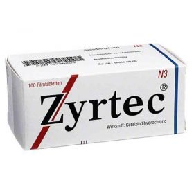 Zyrtec 10mg (100 stk) – PZN 3738203 из Германии