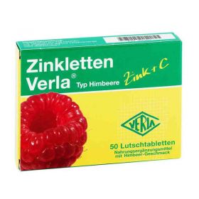 Zinkletten Verla Himbeere Lutschtabletten (50 stk) – PZN 3915467 из Германии