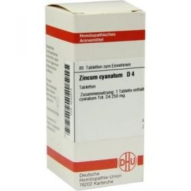 Zincum Cyanatum D 4 Tabletten (80 stk) – PZN 4242674 из Германии