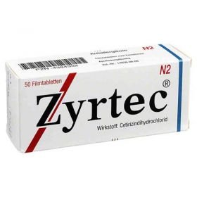 Zyrtec 10mg (50 stk) – PZN 4394332 из Германии