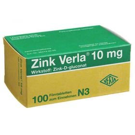 Zink Verla 10mg (100 stk) – PZN 8912195 из Германии