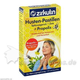 ZIRKULIN Husten Pastillen Spitzwegerich+Zink+Prop., 30 ST – PZN 10020794 из Германии
