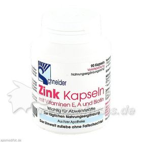 ZINK KAPSELN mit Vitamin E.A.Biotin, 90 ST – PZN 1169669 из Германии