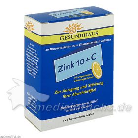 ZINK 10+C Brausetabletten, 20 ST – PZN 1247122 из Германии
