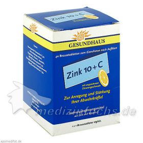 ZINK 10+C Brausetabletten, 40 ST – PZN 1247151 из Германии
