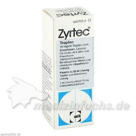 ZYRTEC Tropfen, 20 ML – PZN 1467852 из Германии
