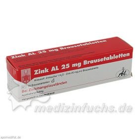 ZINK AL 25 mg Brausetabletten, 20 ST – PZN 1488972 из Германии