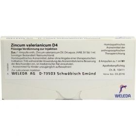 ZINCUM VALERIANICUM D 4 Ampullen, 8X1 ML – PZN 1627304 из Германии