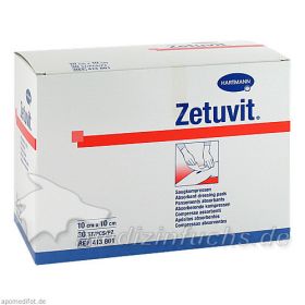 ZETUVIT Saugkompressen unsteril 10x10 cm, 30 ST – PZN 1905507 из Германии