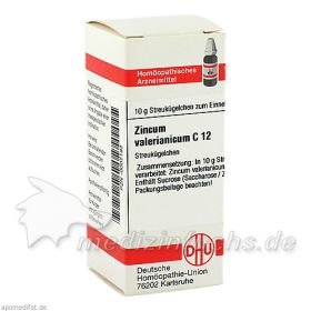 ZINCUM VALERIANICUM C 12 Globuli, 10 G – PZN 2192 из Германии