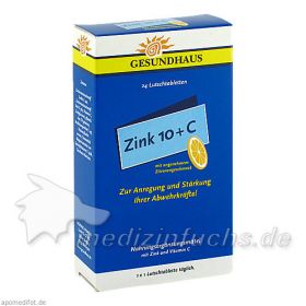 ZINK 10+C Lutschtabletten, 24 ST – PZN 2562529 из Германии