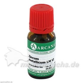 ZINCUM METALLICUM LM 6 Dilution, 10 ML – PZN 2604280 из Германии