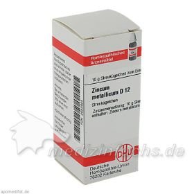 ZINCUM METALLICUM D 12 Globuli, 10 G – PZN 2933925 из Германии