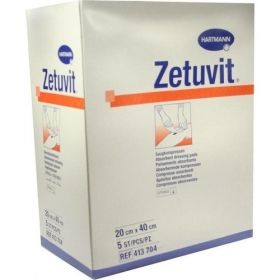 ZETUVIT Saugkompressen steril 20x40 cm, 5 ST – PZN 3242689 из Германии