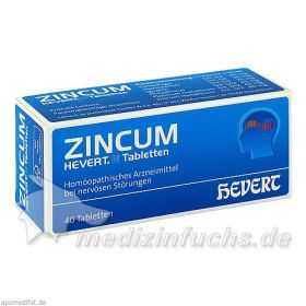 ZINCUM HEVERT N Tabletten, 40 ST – PZN 3816110 из Германии
