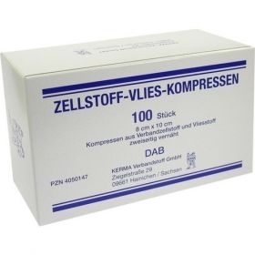 ZELLSTOFF VLIES KOMPRESSEN 8x10 cm unsteril, 100 ST – PZN 4050147 из Германии