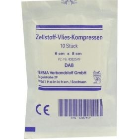 ZELLSTOFF VLIES KOMPRESSEN 6x8 cm unsteril, 10 ST – PZN 4082549 из Германии