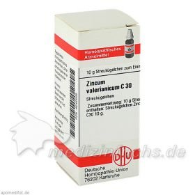 ZINCUM VALERIANICUM C 30 Globuli, 10 G – PZN 4242935 из Германии
