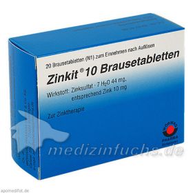 ZINKIT 10 Brausetabletten, 20 ST – PZN 4570562 из Германии