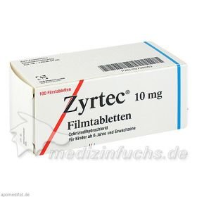 ZYRTEC Filmtabletten, 100 ST – PZN 4811155 из Германии