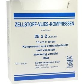 ZELLSTOFF VLIES KOMPRESSEN 10x10 cm steril, 25X2 ST – PZN 7218067 из Германии