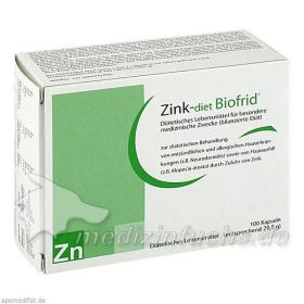 ZINK DIET Biofrid Kapseln, 100 ST – PZN 9192627 из Германии