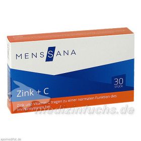 ZINK+C MensSana Lutschtabletten, 30 ST – PZN 9486300 из Германии