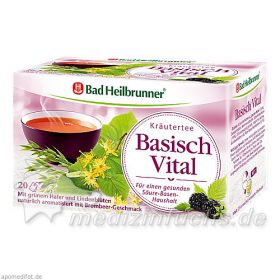 Bad Heilbrunner Kräutertee Basisch Vital, 20 ST – PZN 10001638 из Германии