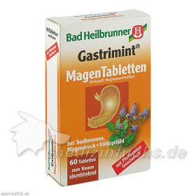 Bad Heilbrunner Gastrimint Magen Tabletten, 60 ST – PZN 2072015 из Германии